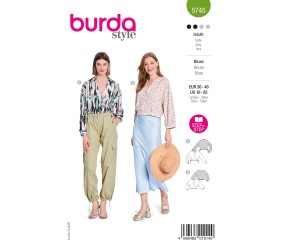 Patron Burda n°5745 : Blouse easy oversize épaules tombantes encolure bateau