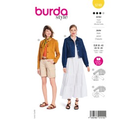Patron Burda n°5749 : Veste structurée à col revers et poches rabats