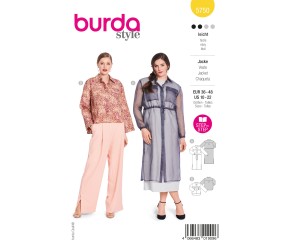 Patron Burda n°5750 : Robe taille marquée manches ballon évasée