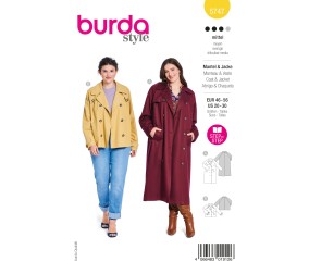 Patron Burda n°5747 : Manteau tailleur mi-long et Veste blazer structurée