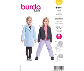 Patron Burda Enfant n°9215 : Manteau mi-long et Veste blouson mi-saison