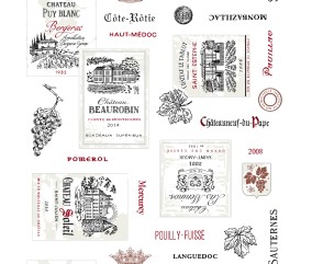 Tissu coton sommelier