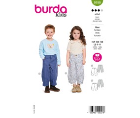 Patron Burda kids n°9199 – Bloomer short Fille Automne-Hiver 2025 Tailles 104-146