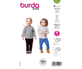 Patron Burda kids n°9203 – Veste à volants Bébé Automne-Hiver 2025 Tailles 68-98