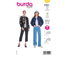 Patron Burda Style n°5711 – Veste mini Femme Automne-Hiver 2025 Tailles 36-48