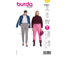 Patron Burda Style n°5712 – Pantalon taille haute Femme Automne-Hiver 2025 Tailles 36-48