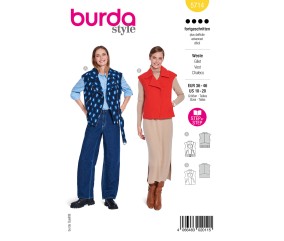 Patron Burda Style n°5714 – Gilet zippé Femme Automne-Hiver 2025 Tailles 36-46
