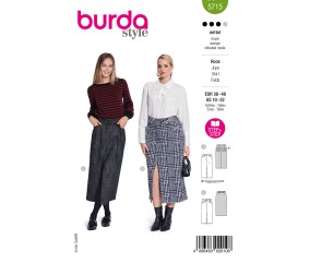 Patron Burda Style n°5715 – Jupe ajustée Femme Automne-Hiver 2025 Tailles 36-48