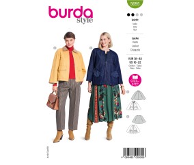 Patron Burda Style n°5695 – Veste Femme Automne-Hiver 2025 Tailles 36-48