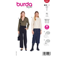 Patron Burda Style n°5697 – T-shirt Femme Automne-Hiver 2025 Tailles 36-48