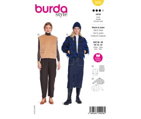 Patron Burda Style n°5698 – Gilet / Veste Femme Automne-Hiver 2025 Tailles 36-48