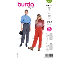 Patron Burda Style n°5699 – Pantalon large Femme Automne-Hiver 2025 Tailles 36-48
