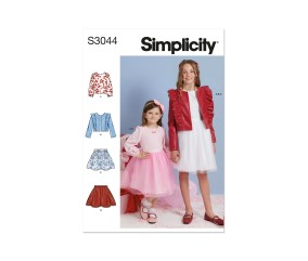 Patron Simplicity n°S3044 – Ensemble à volants Fille Tailles 3-6 ans