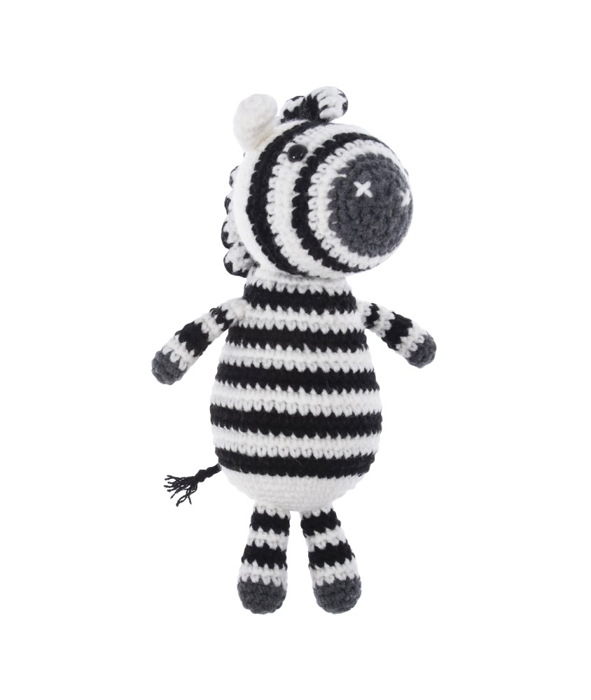 Kit crochet amigurumi Zebre - 12 x 10,5 x 23 cm - Trimits