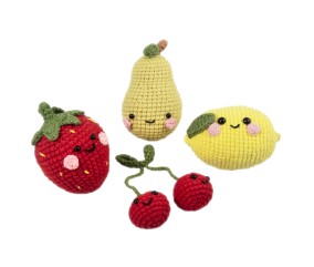Kit crochet amigurumi Fruits (4 pieces) - 4 pieces - Trimits