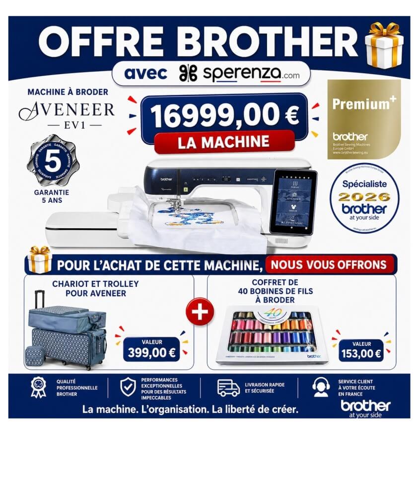 Offre Aveneer EV1 Brother professionnel pro sperenza auto entrepreneur promotion promo solde prix