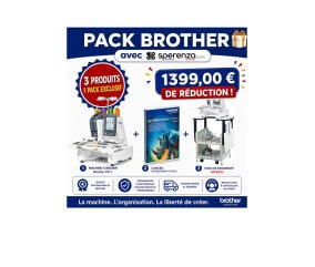 Pack Brother PR-1 + Logiciel BE Embroidery Studio sperenza offre promo pack cadeaux professionnel auto entrepreneur