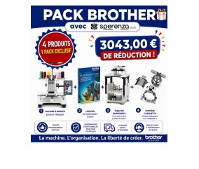 Pack Brother PR680W + Logiciel BE Embroidery Studio sperenza offre promo pack cadeaux professionnel auto entrepreneur exclusif