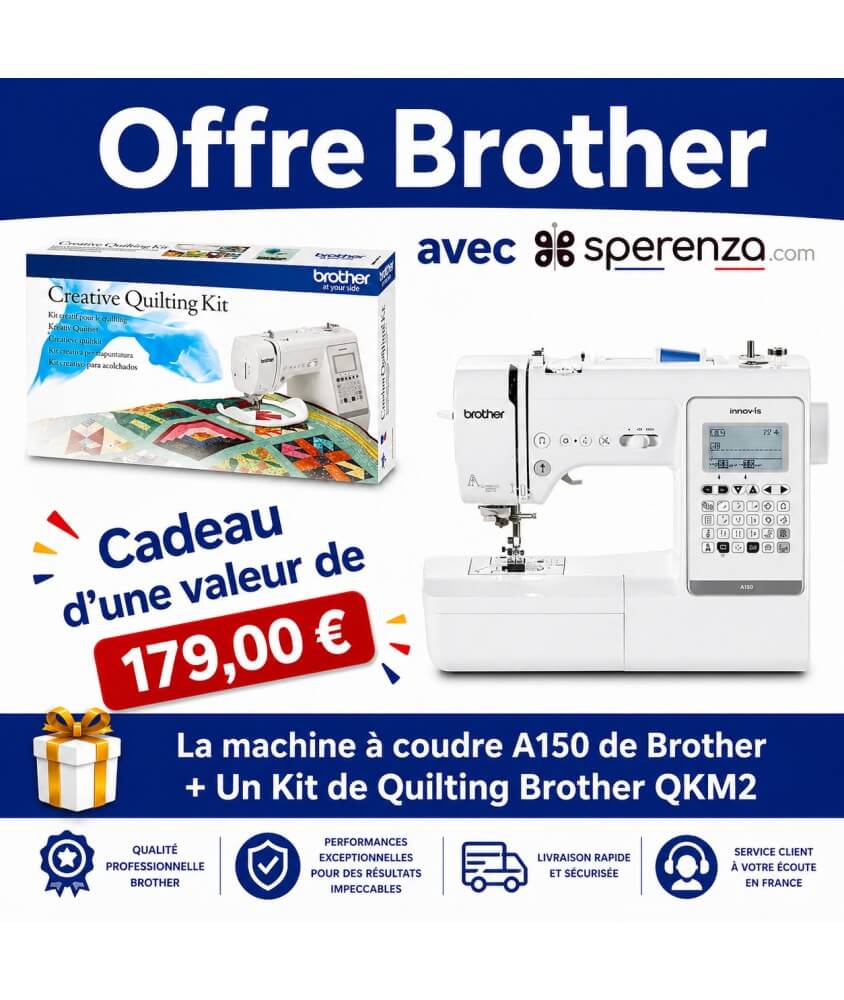 Machine à coudre Innov-is A150 - Brother - Garantie 3 ans Promotion cadeaux, offre, prix solde SPERENZA AFFAIRE