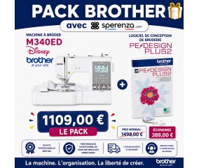 Pack Machine a broder Brother Innov-is M340ED Edition Disney sPERENZA LOGICIEL PE DESIGN PLUS 2 promo solde offre