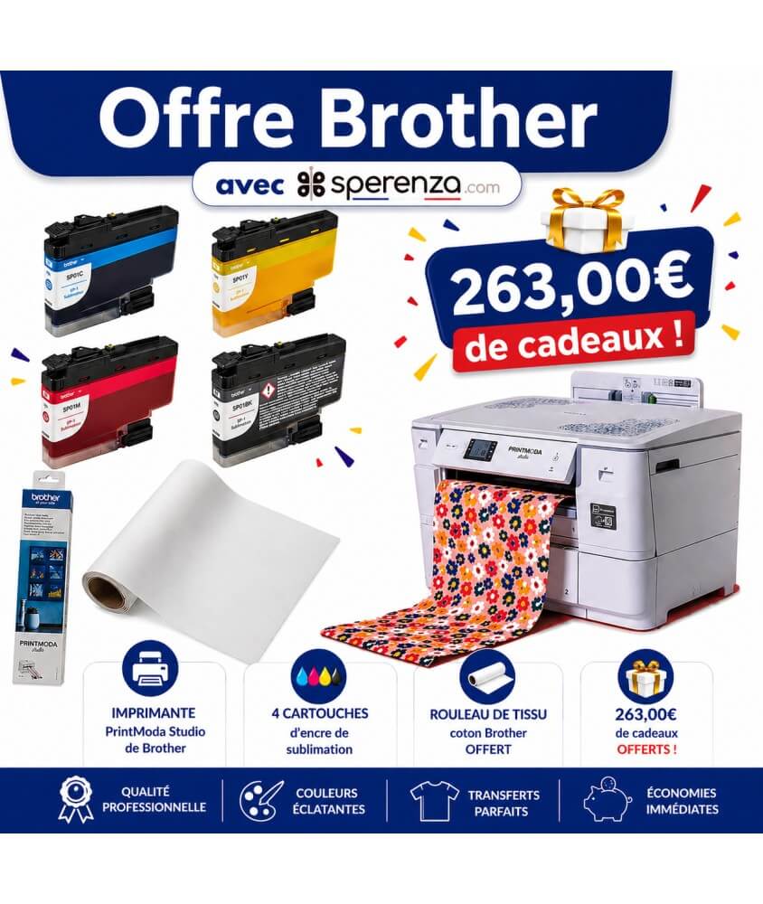 Imprimante textile PrintModa Studio HL-JF1  offre promo cadeau exceptionnel