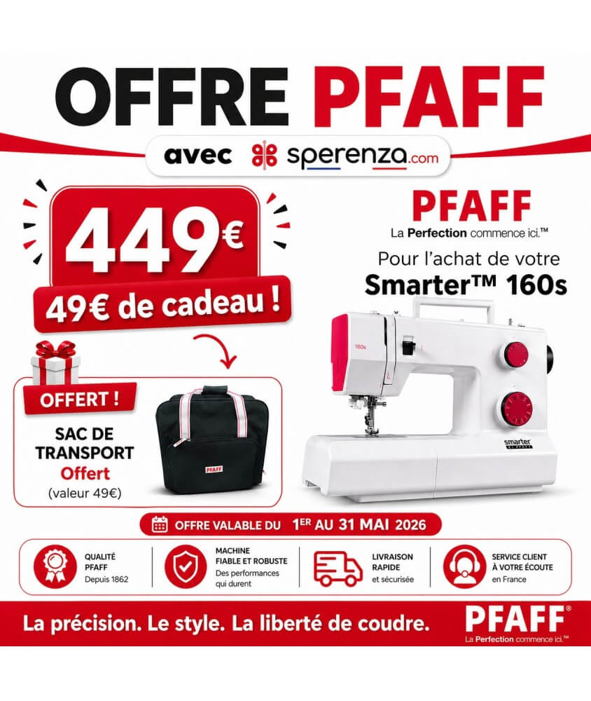 PFAFF Smarter 160S sac cadeau sperenza promotion offre exclusive exceptionnelle