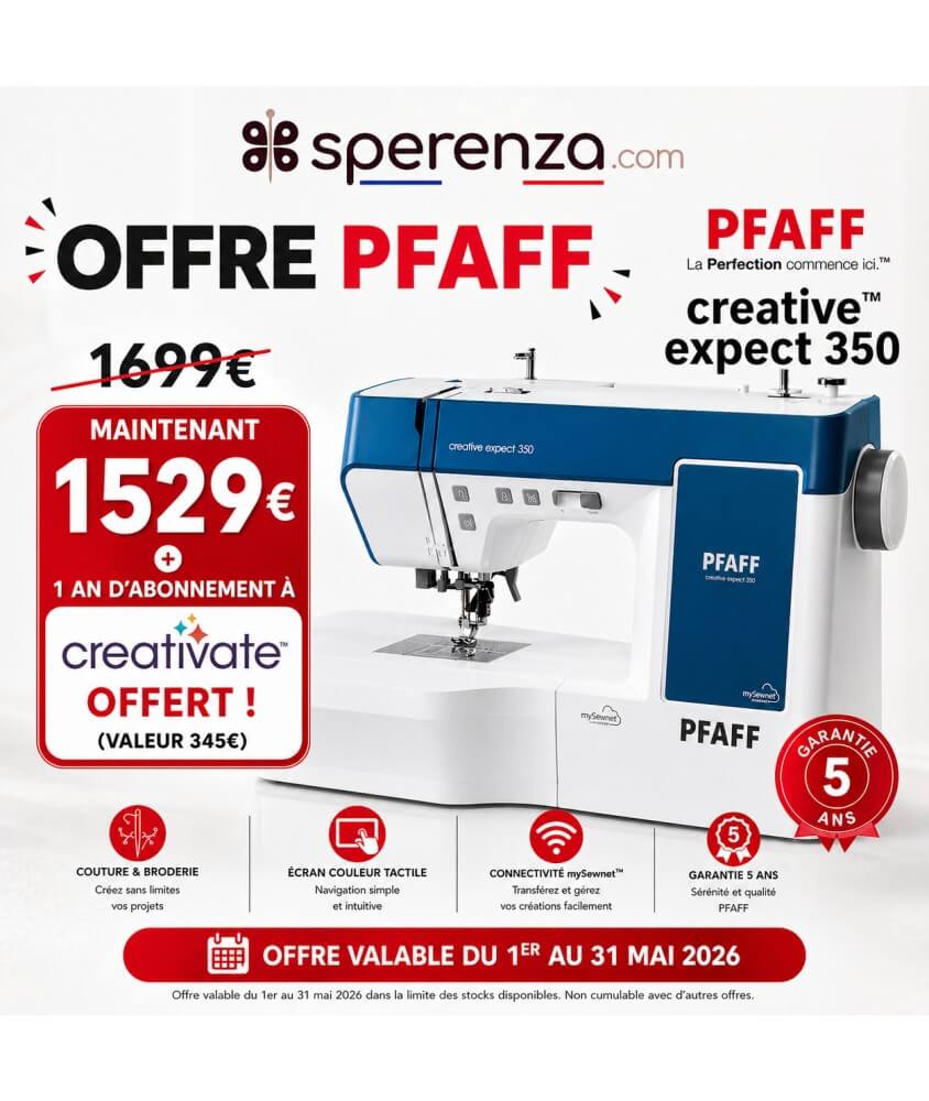 PFAFF Creative Expect 350 offre cadeau promotion solde sperenza Promo réduction, remise