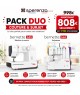 Pack Bernette B35 + Funlock B44 - Machine à coudre + Surjeteuse - Garantie 5 ans
