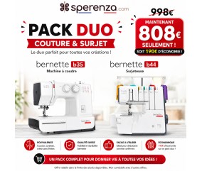 Offre spécial Pack bernette 44 et 35 sperenza exclusive couture et surjeteuse