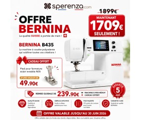 Machine à coudre Bernina B435 - Bernina - Garantie 5 ans pied N35 fermeture invisible offert promotion cadeau