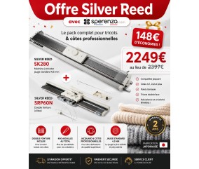 Offre pack machine a tricoter silver reed double fonture Sperenza promo promotion solde offre affaire