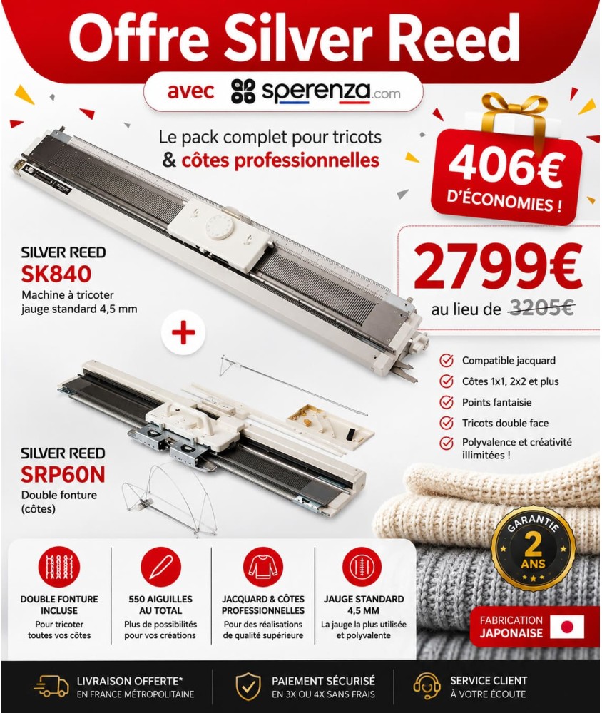 Offre affaire promotion double fonture silver reed sperenza 840sk SRP60N
