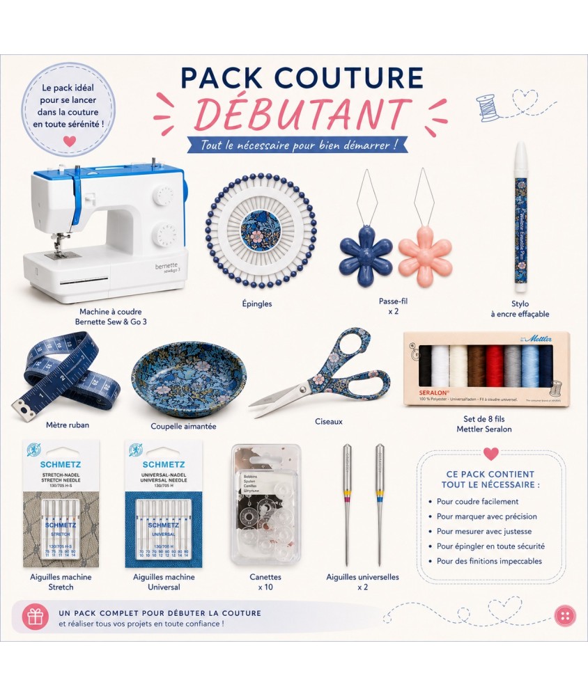 Pack Couture Débutant Bernette Sew & Go 3
