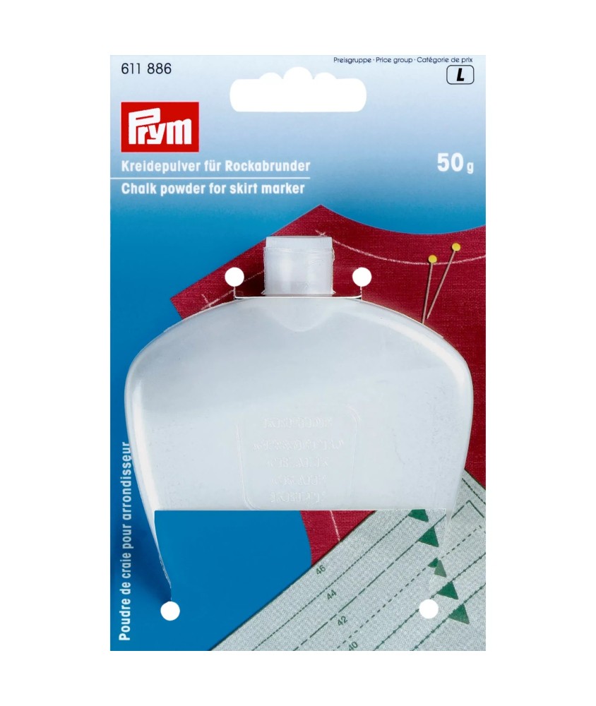 Recharge Poudre de Craie Blanche 50 g – Arrondisseur de Jupe prym