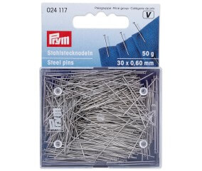Épingles Droites Acier 0,60×30 mm – Prym