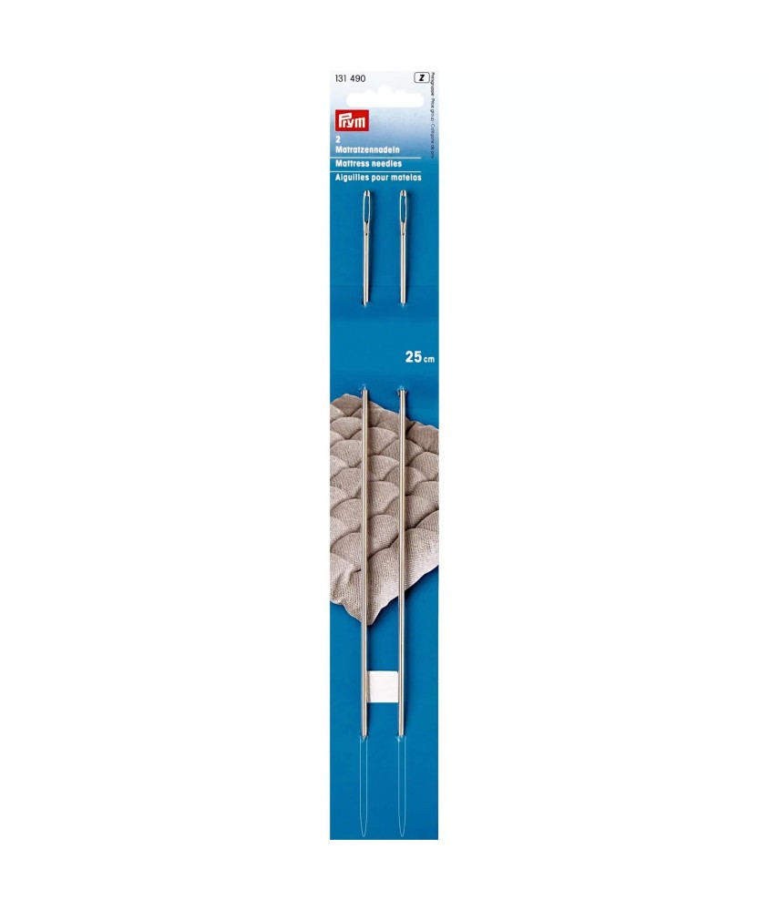Aiguilles à Matelas 25 cm – 2 Pièces pour Rembourrage et Literie - Prym
