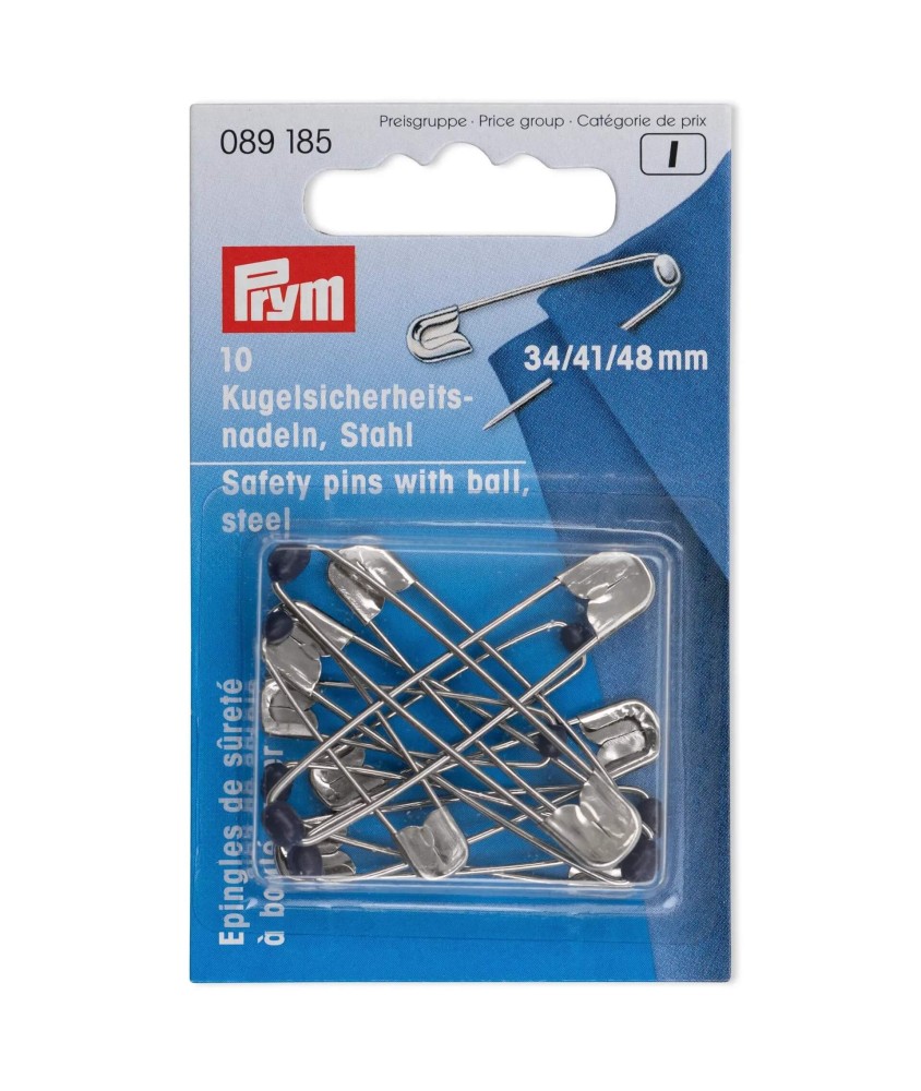 Épingles de Sûreté avec Boule Assorties 34/41/48 mm – Prym