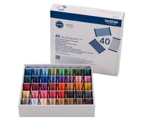 Coffret de 40 bobines de fils à broder ETS40N - Brother