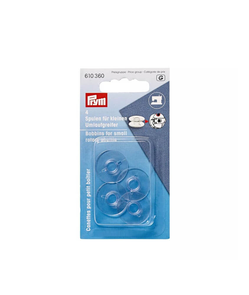 Lot de 4 Canettes Machine à Coudre Tire-Aiguille Ø 21,2 mm - Prym
