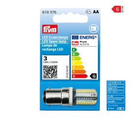 Ampoule LED B15d à baïonnette 2,5W pour machine à coudre - Prym