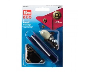Boutons pression Anorak sans couture dessin pneus 20 mm laiton antique - Prym