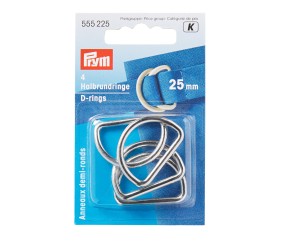 Lot de 4 Demi-Anneaux Metal 25 mm - Prym