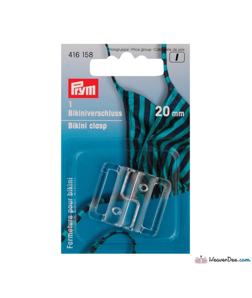 Fermeture clip bikini et ceinture plastique transparent - Prym