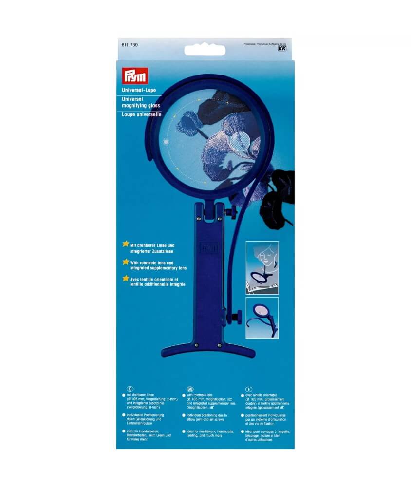 Loupe universelle pour broderie avec étrier – Prym