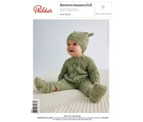 E-MODELE BEBE - BONNET ET CHAUSSONS ELIE - PHILDAR