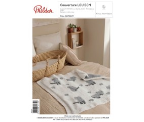E-MODELE BEBE - COUVERTURE LOUISON - PHILDAR