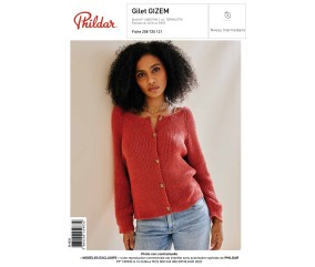 E-MODELE FEMME - GILET GIZEM - PHILDAR