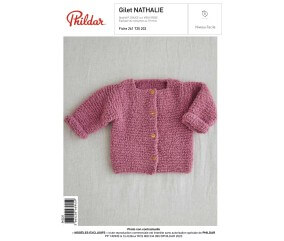 E-MODELE BEBE - GILET NATHALIE - PHILDAR