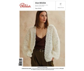 E-modèle Gilet BOUDA au crochet Phildar