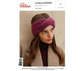 E-modèle Headband BOHÉME au crochet Phildar